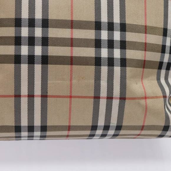 BURBERRY Nova Check Hand Bag Canvas Beige Auth ti2118 - Picture 3 of 16